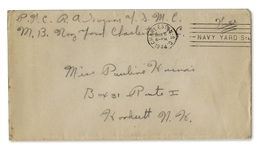 Iwo Jima Flag Raiser Rene Gagnon Autograph Letter Signed in 1944 -- ''...I knew that if I quit and all the other fellas like me quit, Hitler himself would be sitting in that capitol...''