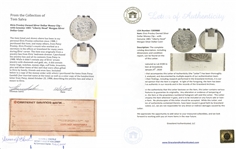 Elvis Presley's Personally Owned Money Clip Featuring an 1881 Morgan Silver Dollar Coin -- With an LOA From Thomas Salva & COA From Graceland Authenticated