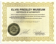 Elvis Presley Owned & Worn Gold Velour Shirt -- With COAs From Graceland Authenticated and the Elvis Presley Museum