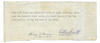 Elvis Presley Personally Owned Monogrammed Bible Cover -- With an LOA From Billy Smith
