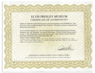 Elvis Presley Personally Owned Concert Scarf, With Elvis' Silk-Screened Signature -- With COA From the Elvis Presley Museum
