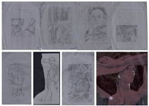 Fantastic Set of Original Concept Art for the Film ''Basic Instinct'' -- Includes Over 65 Pieces by Creative Director Michael Salisbury