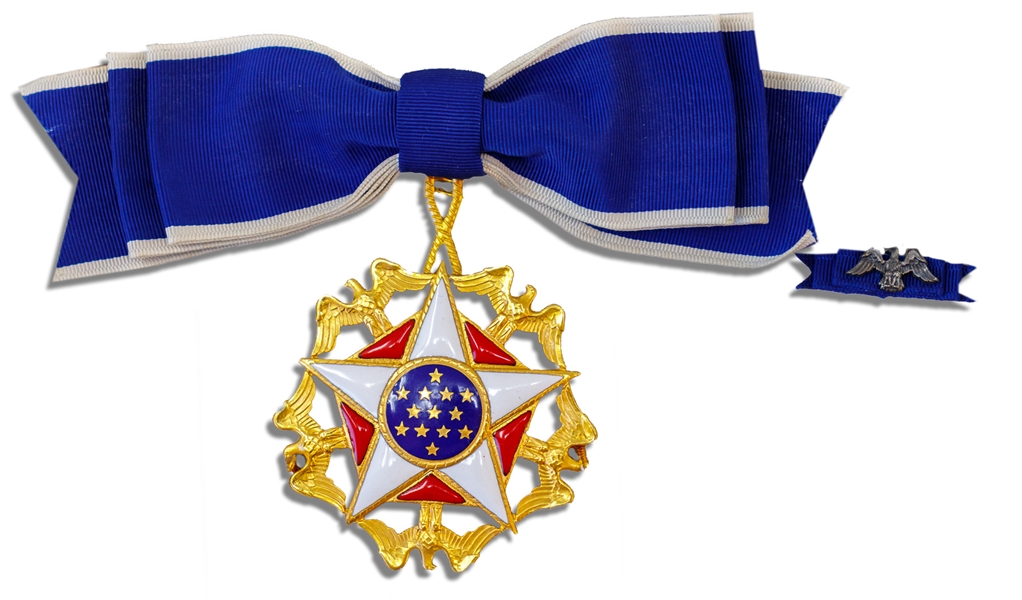 Presidential Medal of Freedom Awarded to Martha Raye for Her Service to the Troops During WWII, the Korean War and Vietnam -- The Highest Civilian Award of the United States and Scarce at Auction