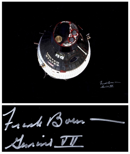 Frank Borman Signed 20 x 16 Photo of the Gemini 7 Spacecraft