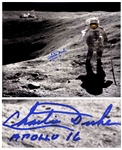 Charlie Duke Signed 20 x 16 Photo on the Moon During Apollo 16