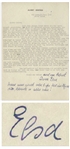 Elsa Einstein Letter Signed From 1935, on Albert Einsteins Stationery -- ...We rented a beautiful country house, very large and very stately...too grandiose for us, really...