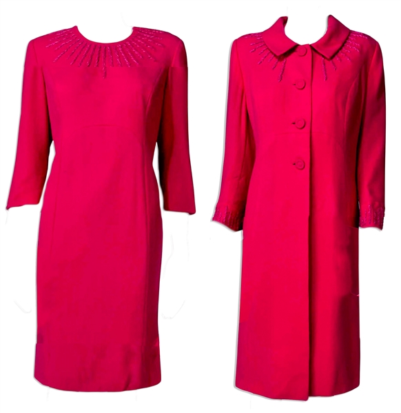 Margaret Thatcher Worn Dress & Coat During the 25th Anniversary of the Falklands War