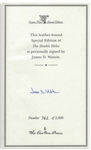 Nobel-Prize Winning DNA Co-Founder James Watson Signed Deluxe Limited Edition of ''The Double Helix''