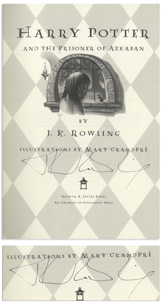 J.K. Rowling Signed U.S. First Edition, First Printing of Harry Potter and the Prisoner of Azkaban in Original First Printing Dust Jacket -- With PSA/DNA COA