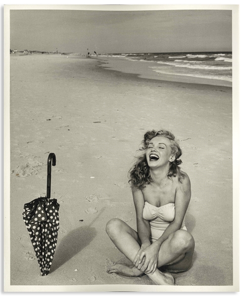 Original 8 x 10 Photograph of Marilyn Monroe Taken by Andre de Dienes in 1949 -- From the Tobay Beach Photo Session