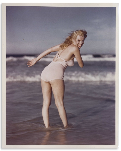 Original 8 x 10 Photograph of Marilyn Monroe Taken by Andre de Dienes in 1949 -- From the Tobay Beach Photo Session