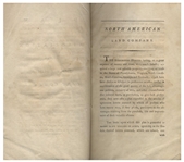 Original 1795 Prospectus for the North American Land Company, the Speculative Venture That Precipitated the Panic of 1797 and Bankrupted Robert Morris, Financier of the Revolution