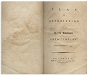 Original 1795 Prospectus for the North American Land Company, the Speculative Venture That Precipitated the Panic of 1797 and Bankrupted Robert Morris, ''Financier of the Revolution''