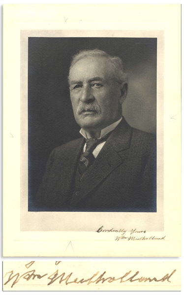 Rare Portrait Photo Signed by William Mulholland, Icon of Early Los Angeles