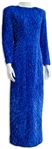 Whitney Houston Worn Electric Blue Evening Dress
