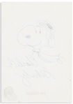 Charles Schulz Drawing of Snoopy as the Flying Ace