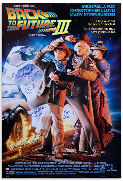 Back to the Future Part III Cast-Signed Poster -- With All Actors Adding Their Characters Names