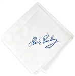 Elvis Presley Personally Owned Concert Scarf, With Elvis Silk-Screened Signature -- With COA From the Elvis Presley Museum
