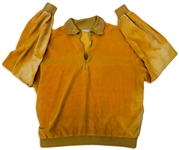 Elvis Presley Owned & Worn Gold Velour Shirt -- With COAs From Graceland Authenticated and the Elvis Presley Museum