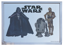 Large Star Wars Mirrored Artwork From 1977 -- The Only One Produced as a Prototype