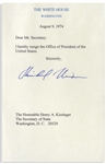 Richard Nixon Signed Souvenir Resignation