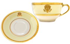 President Woodrow Wilson Official White House China Cup & Saucer -- Fine Condition