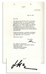 Dwight Eisenhower Typed Letter Signed From 1962 Regarding the Supreme Court -- ...In the May issue is an article called The Pinnacle of Controversy...a partial history of the Supreme Court...