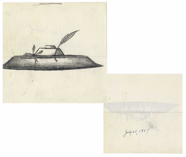 Dwight D. Eisenhower Sketch as President -- From the Malcolm S. Forbes Collection
