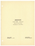 Moe Howard's Signed Script for The Three Stooges 1952 Film ''Bubble Trouble'' -- Signed by Moe on Front Cover