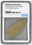 Fabric Swatch From the Wright Flyer, Flown at Kitty Hawk During the First Flight on 17 December 1903 -- Encapsulated by CAG