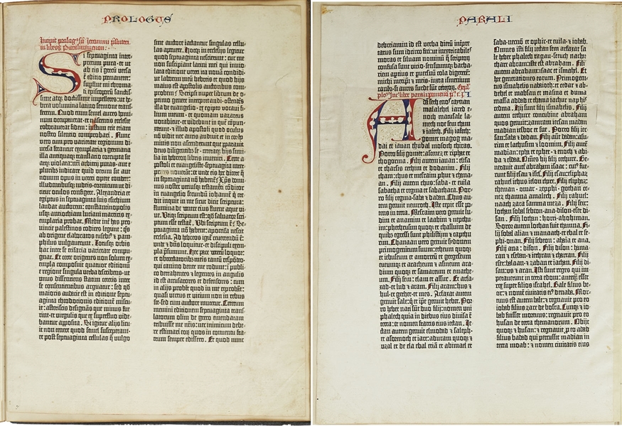 Gutenberg Bible Leaf -- Scarce Leaf From the 15th Century Bible Made From Moveable Type That Ushered in the Age of Enlightenment