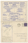 John Wayne and Bing Crosby Signed Hollywood Menu From 1944