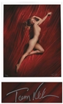 Tom Kelley Limited Edition 17 x 22 Giclee Photograph of Marilyn Monroe in the Red Velvet Photo Session
