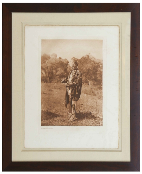 Edward Sheriff Curtis Original Large Photogravure Plate of A Cheyenne Chief -- From The North American Indian