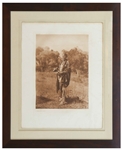 Edward Sheriff Curtis Original Large Photogravure Plate of A Cheyenne Chief -- From The North American Indian