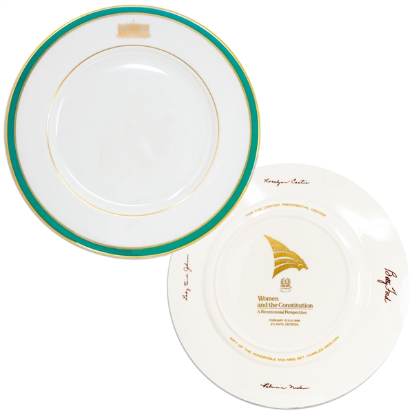 Jimmy Carter Commemorative China Plate for Women and the Constitution