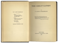 First Edition, First Printing of ''The Great Gatsby''