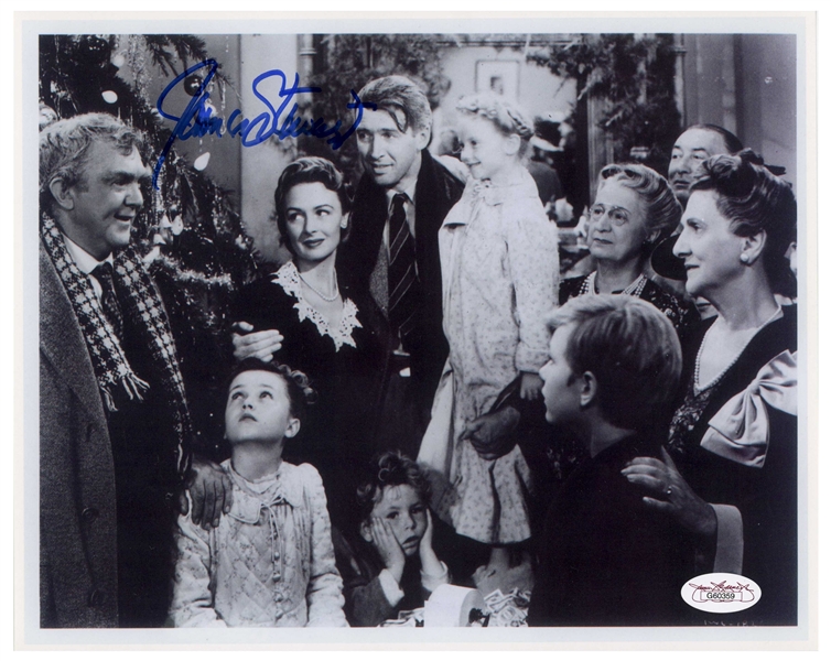James Stewart Signed 10 x 8 Photo From Its a Wonderful Life -- With JSA COA