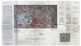 Charlie Duke Signed & Hand-Notated Apollo 16 Lunar Landing Map