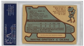 Wayne Gretzky 1979 O-Pee-Chee Rookie Card #18 -- PSA Graded Excellent-Mint 6