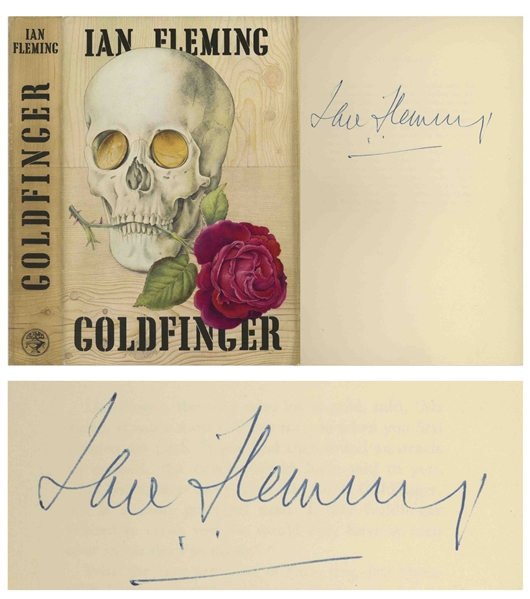 Ian Fleming Signed First Edition, First Impression of Goldfinger in Original Dust Jacket -- Near Fine Condition -- With University Archives COA