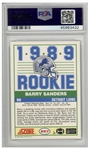 Barry Sanders Signed 1989 Score Rookie Card #257 -- PSA Graded Gem Mint 10 for Card & 9 for Autograph