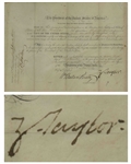 Zachary Taylor Naval Appointment Signed as President -- The Third Rarest Autograph as President