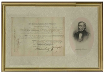 Zachary Taylor Naval Appointment Signed as President -- The Third Rarest Autograph as President