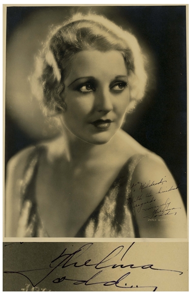 Thelma Todd Signed 11 x 14 Photo by Photographer John Miehle