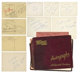 Hollywood Autograph Book Full of Golden Age Celebrity Signatures -- Elizabeth Taylor, Shirley Temple, Bing Crosby, George Burns & More