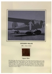 Fabric Swatch from Amelia Earharts Lockheed Vega 5B Plane -- Used by Earhart in 1932 as the First Woman to Fly Solo Across the Atlantic