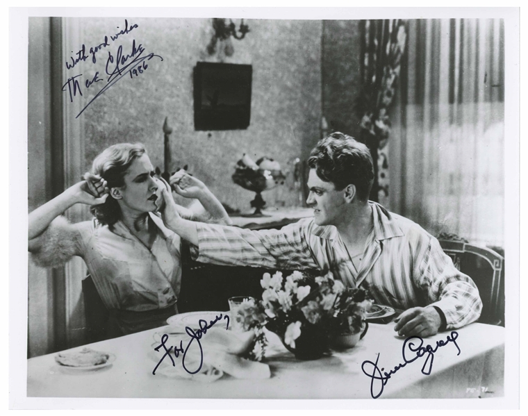 James Cagney and Mae Clarke Signed 10 x 8 Photo From The Public Enemy of the Notorious Grapefruit Scene -- With PSA/DNA COA
