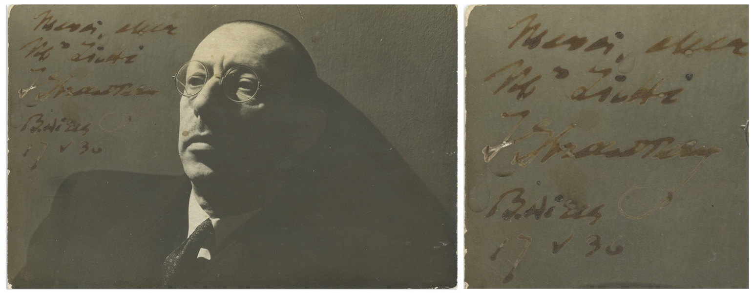 Igor Stravinsky Signed Postcard