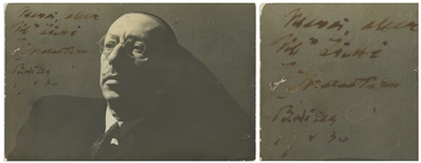 Igor Stravinsky Signed Postcard
